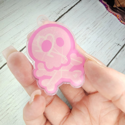 Pink skull charm 1.57″ × 2″
