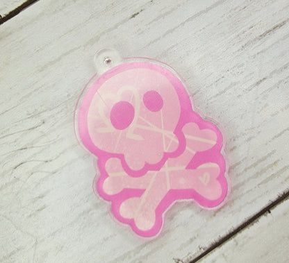 Pink skull charm 1.57″ × 2″